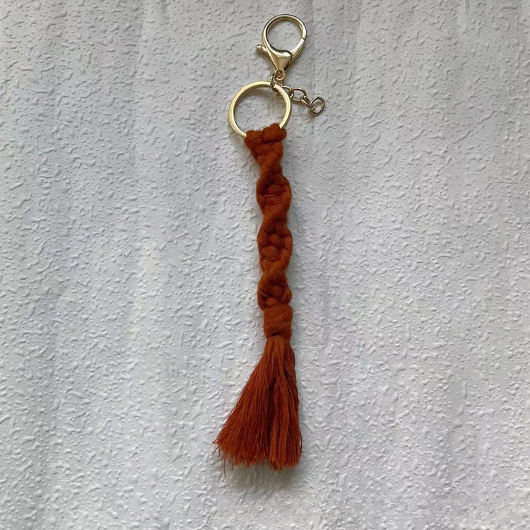 Wholesale Hand Woven Cotton Thread Keychain