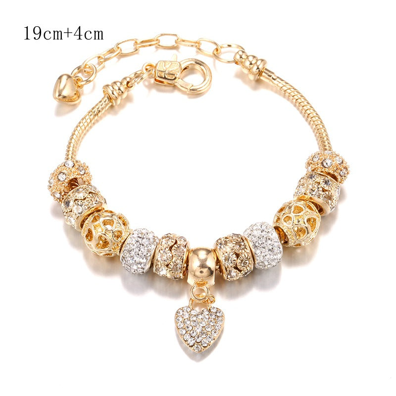 Wholesale DIY Alloy Large Hole Bead Bracelet