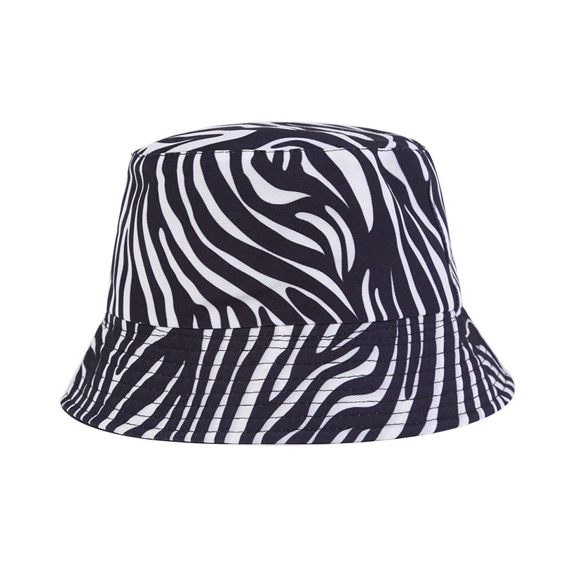 Wholesale Polyester Cotton Double Sided Zebra Print Bucket Hat