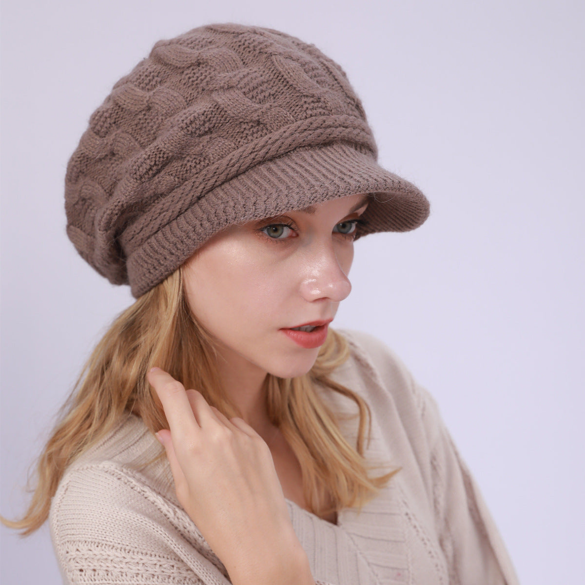 Wholesale Velvet Warm Woolen Twist Hat