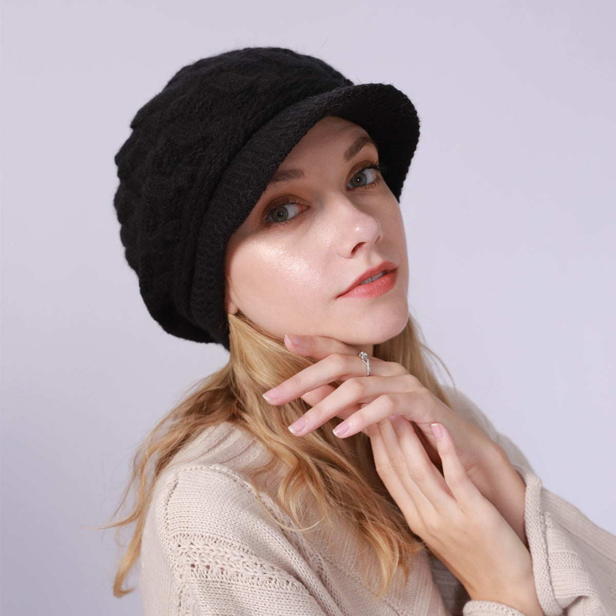 Wholesale Velvet Warm Woolen Twist Hat
