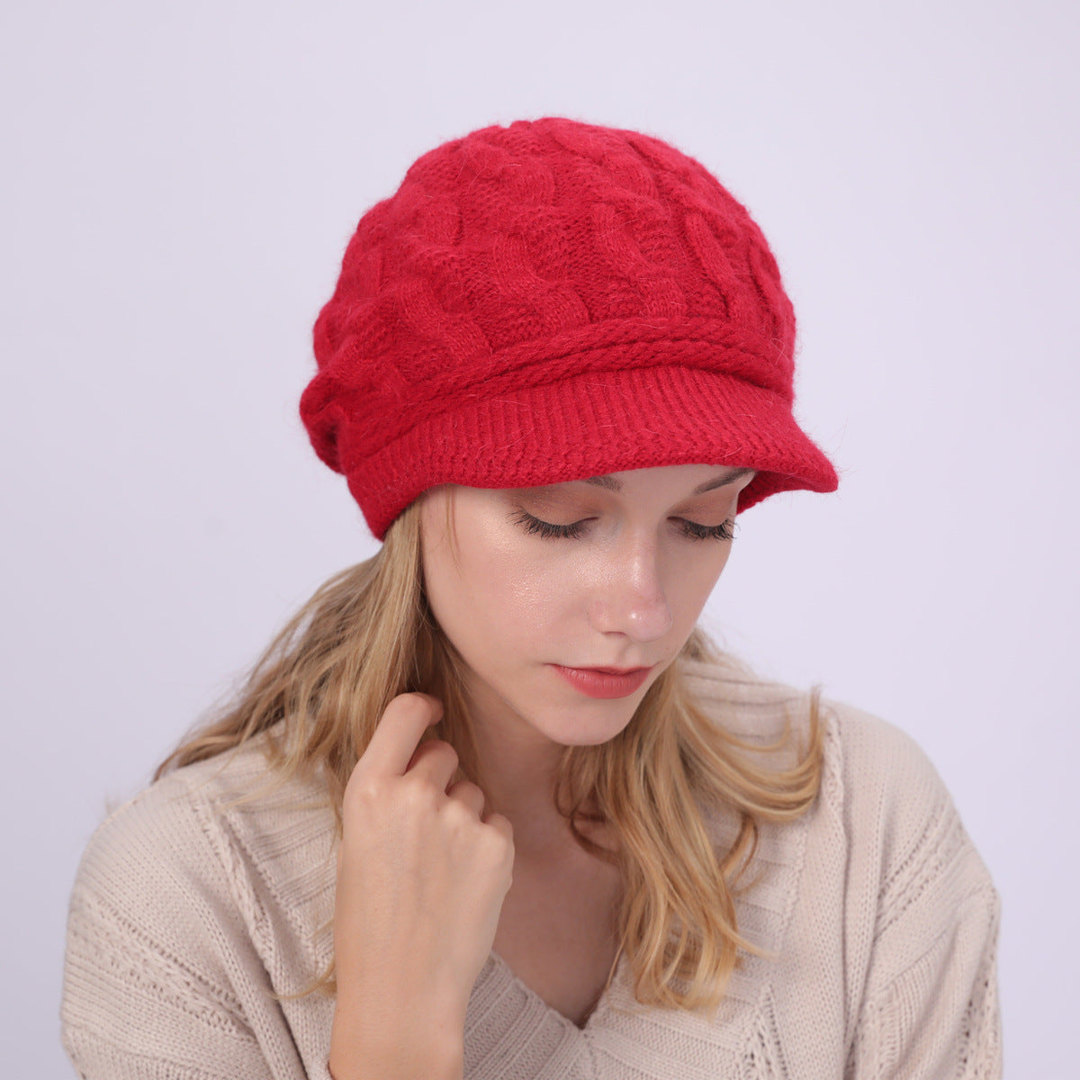 Wholesale Velvet Warm Woolen Twist Hat