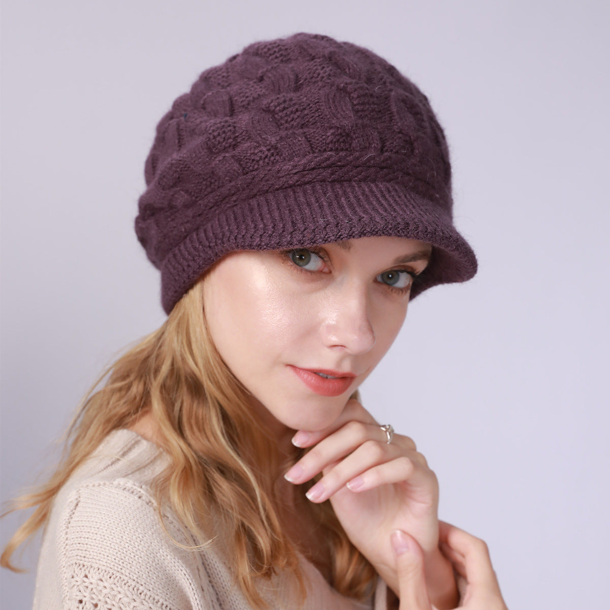Wholesale Velvet Warm Woolen Twist Hat
