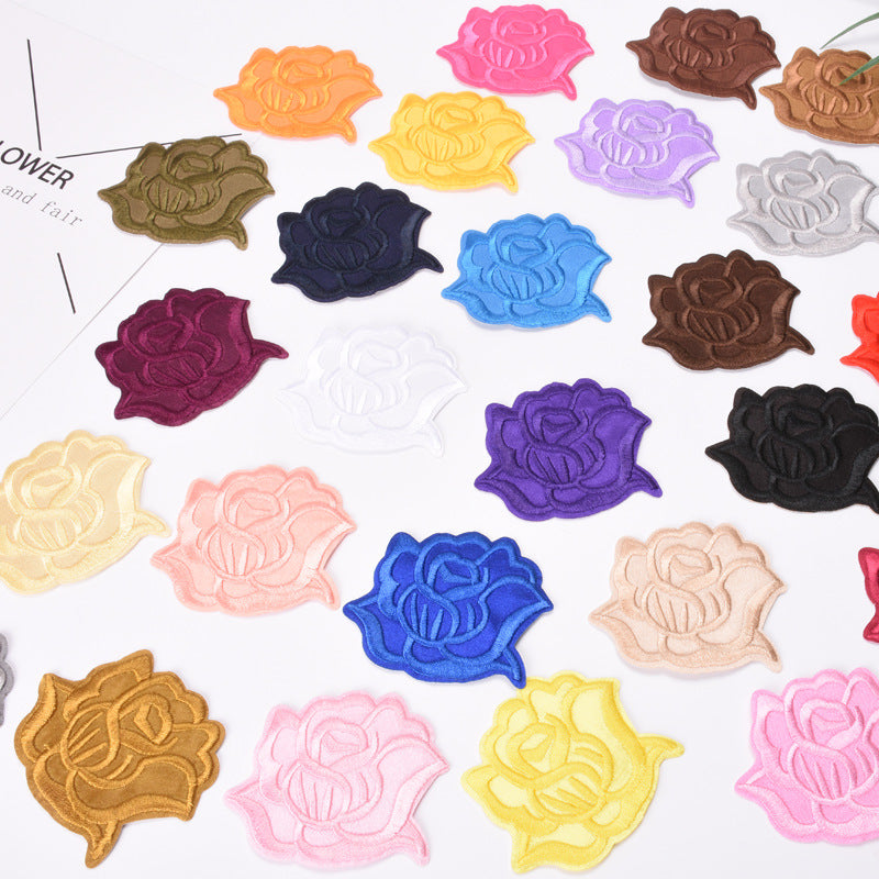 Wholesale Embroidered Satin Patches Sew On Iron On Repair Patch For Clothing And Home Decor