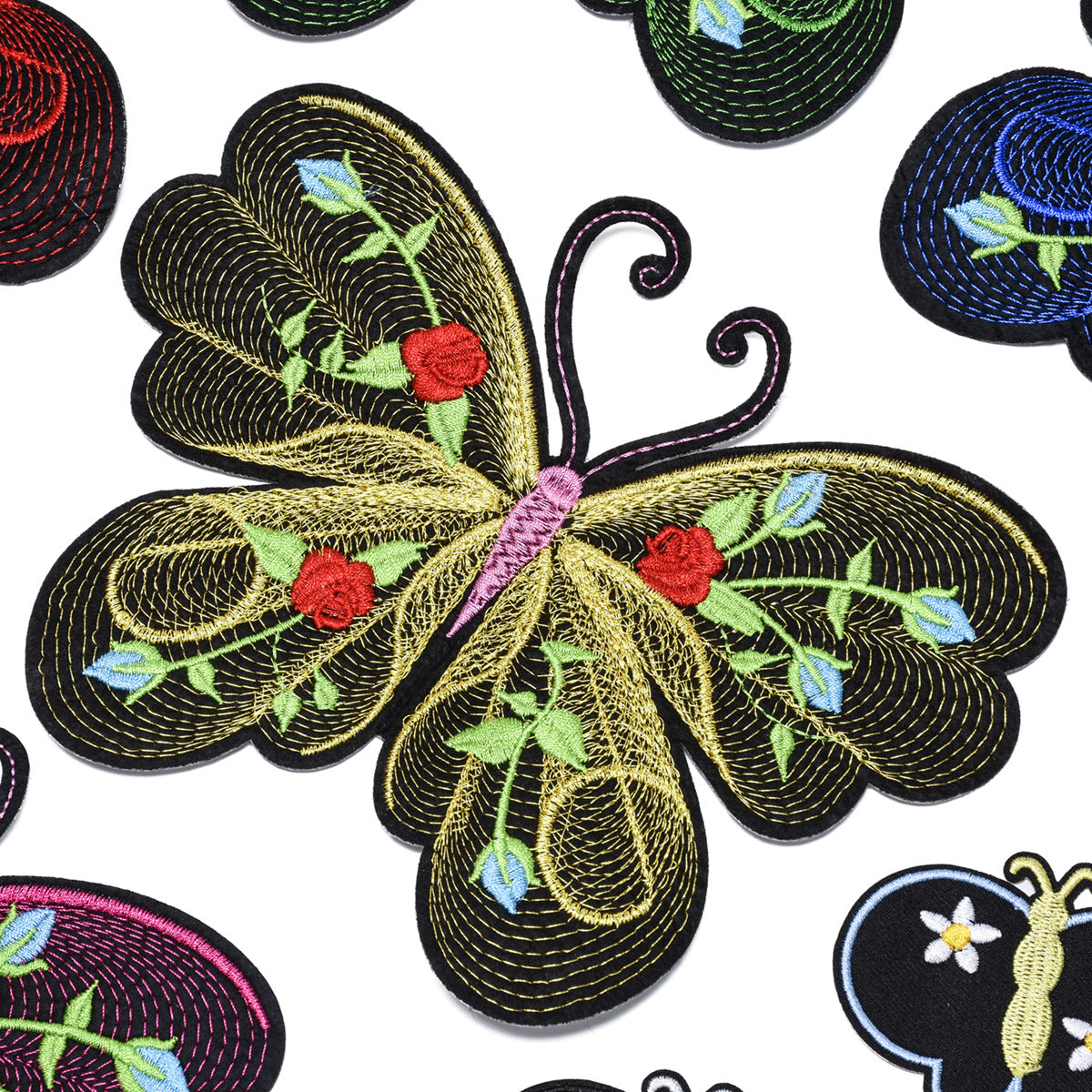 Wholesale Modern Butterfly Embroidered Patch With Heart Design Fashion Clothing Accessory For Coats Craft Supply For Boutique Resale