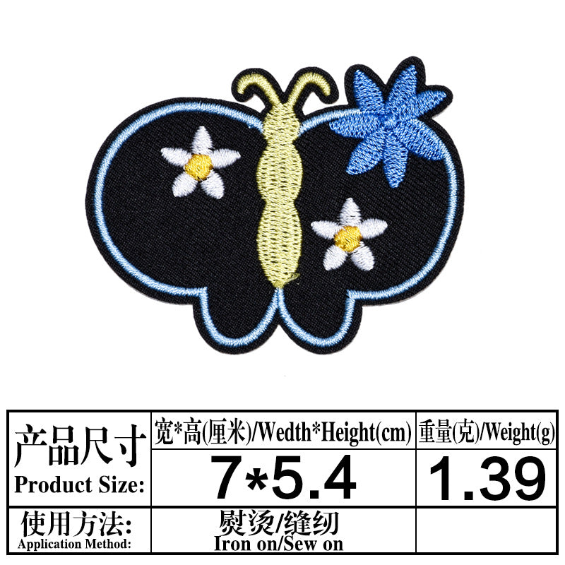 Wholesale Modern Butterfly Embroidered Patch With Heart Design Fashion Clothing Accessory For Coats Craft Supply For Boutique Resale