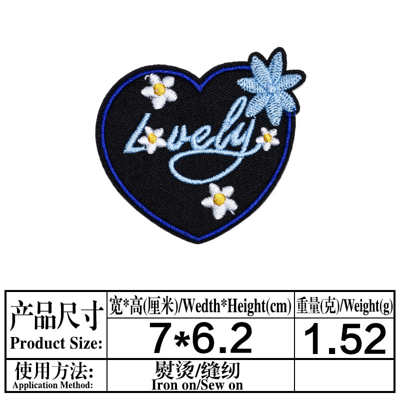 Wholesale Modern Butterfly Embroidered Patch With Heart Design Fashion Clothing Accessory For Coats Craft Supply For Boutique Resale