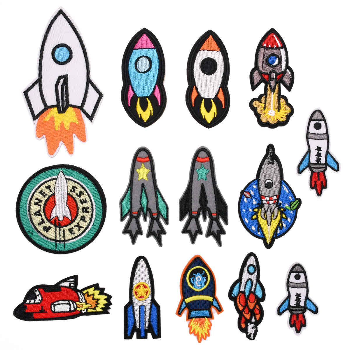 Wholesale Felt Cloth Rocket Embroidered Patches Combo Set For Clothing Shoes Hats Bags Trendy Craft Supply
