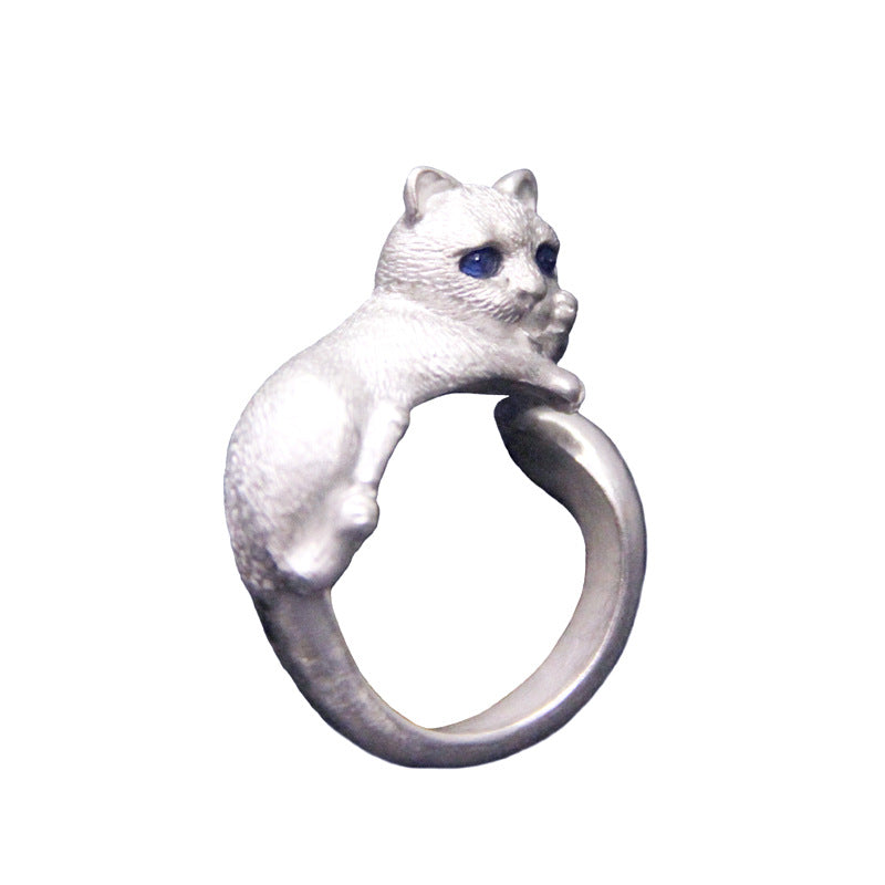 Wholesale Simple cute kitten ring for women