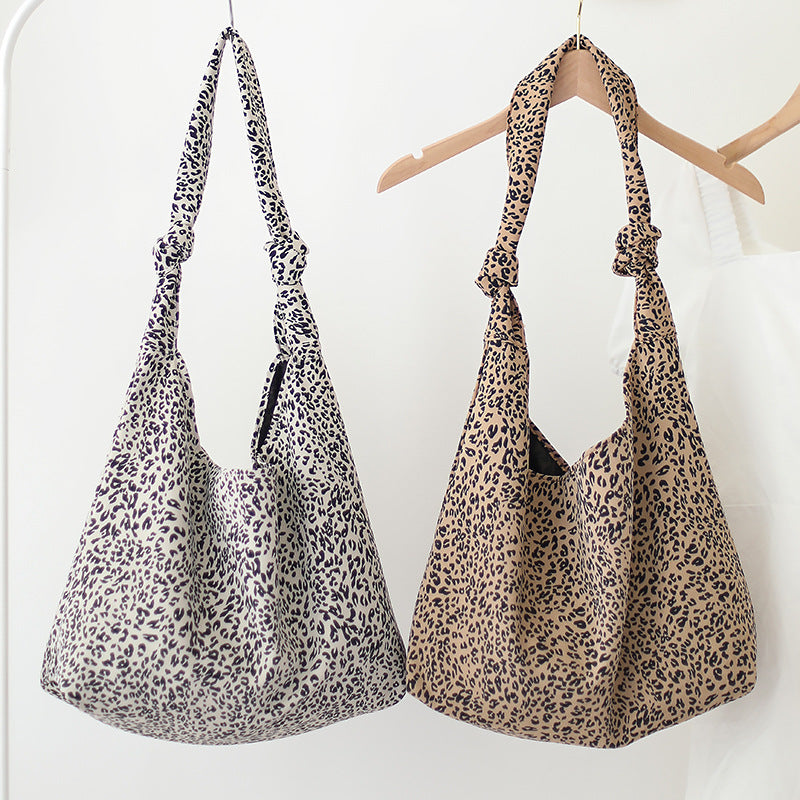 Wholesale Large Capacity Leopard Print PU Shoulder Bags