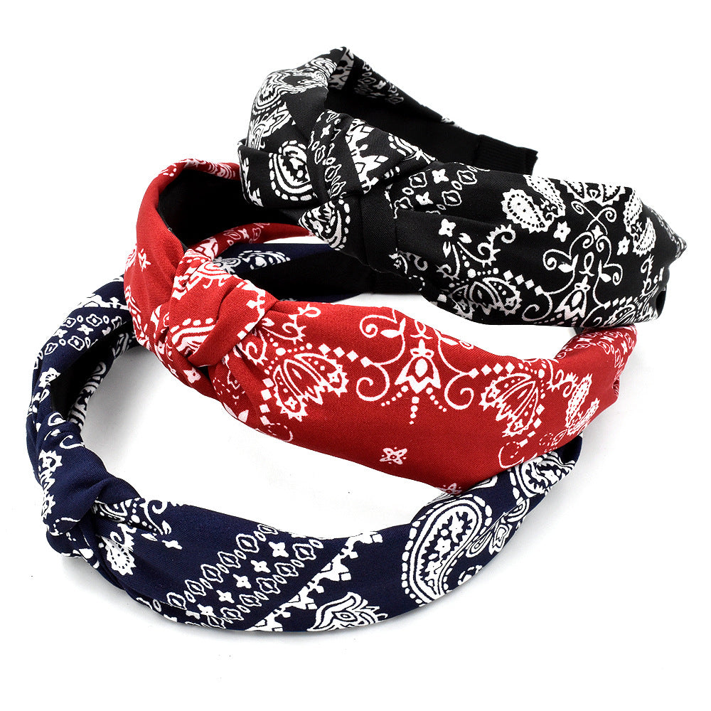 Wholesale of New Cashew Baroque Vintage Fabric Headband