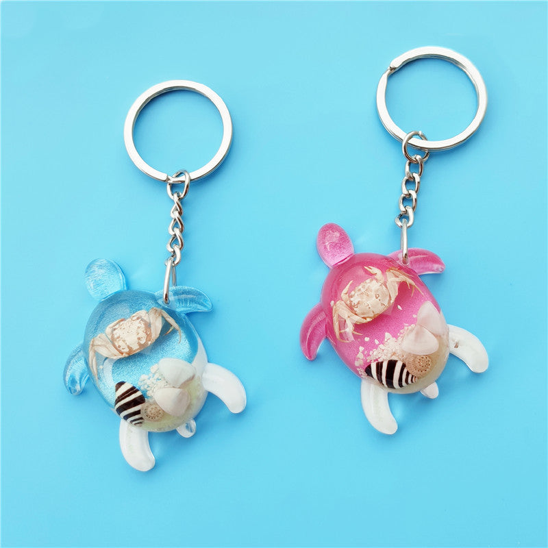 Wholesale 6PCS Turtle Shape Creative Cartoon Luminous Acrylic Keychain