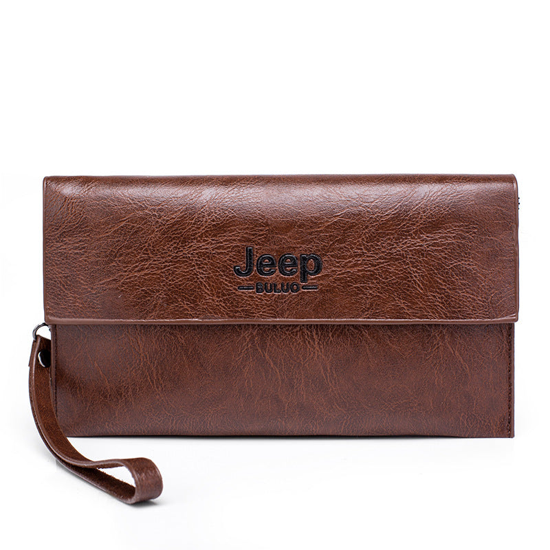 Wholesale Business Textured Envelope Soft Leather Wallet