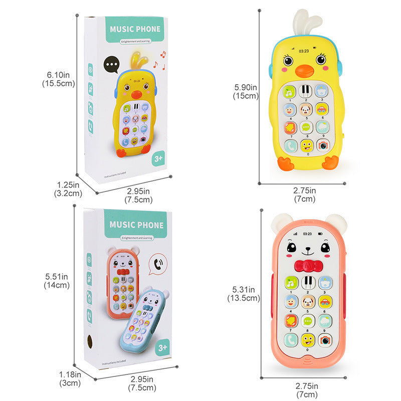 Wholesale Plastic Children's  Toys Simulated Lighting, Music, Baby Soothing Small Mobile Phones