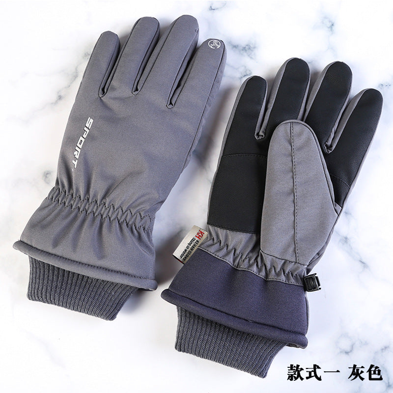 Wholesale winter touch screen waterproof windproof warm riding full finger fleece mountaineering gloves