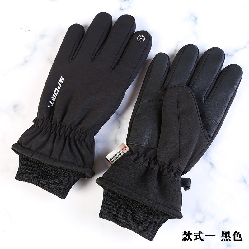 Wholesale winter touch screen waterproof windproof warm riding full finger fleece mountaineering gloves