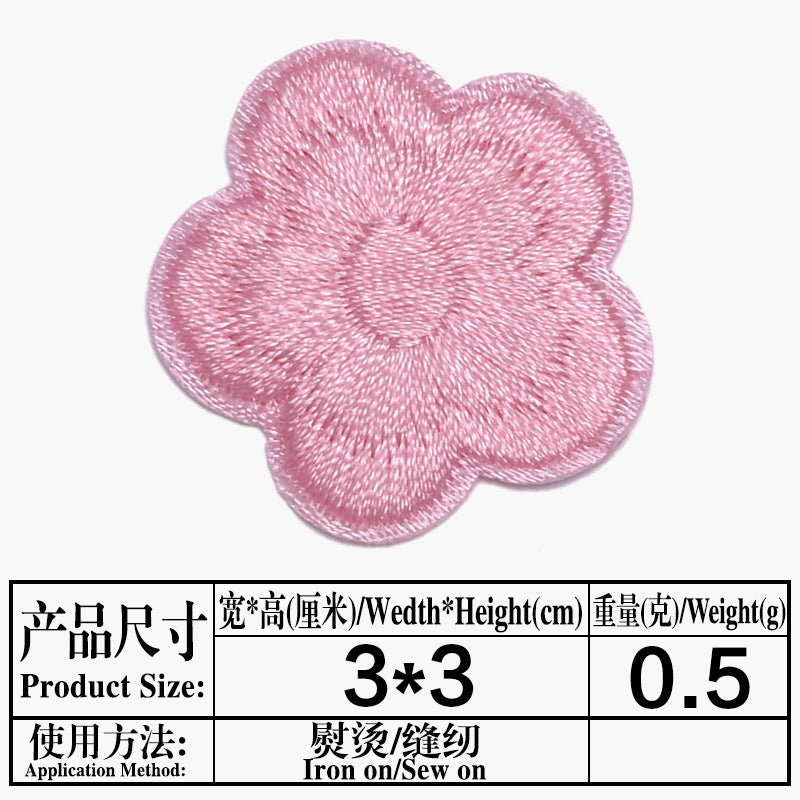 Wholesale Small Plum Blossom Embroidered Cloth Patch DIY Repair Accessory For Clothing Bags Tablecloths