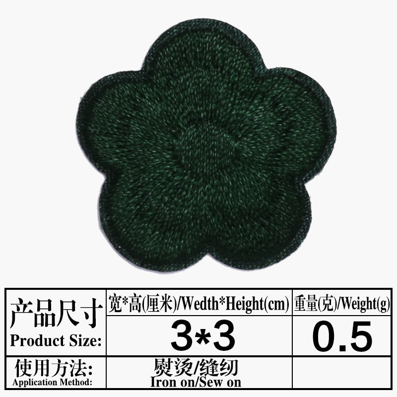 Wholesale Small Plum Blossom Embroidered Cloth Patch DIY Repair Accessory For Clothing Bags Tablecloths