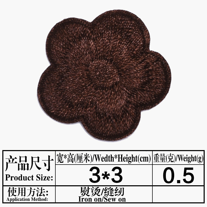 Wholesale Small Plum Blossom Embroidered Cloth Patch DIY Repair Accessory For Clothing Bags Tablecloths