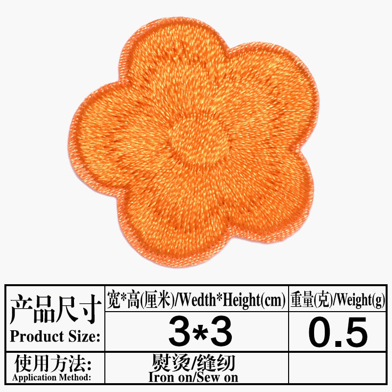 Wholesale Small Plum Blossom Embroidered Cloth Patch DIY Repair Accessory For Clothing Bags Tablecloths