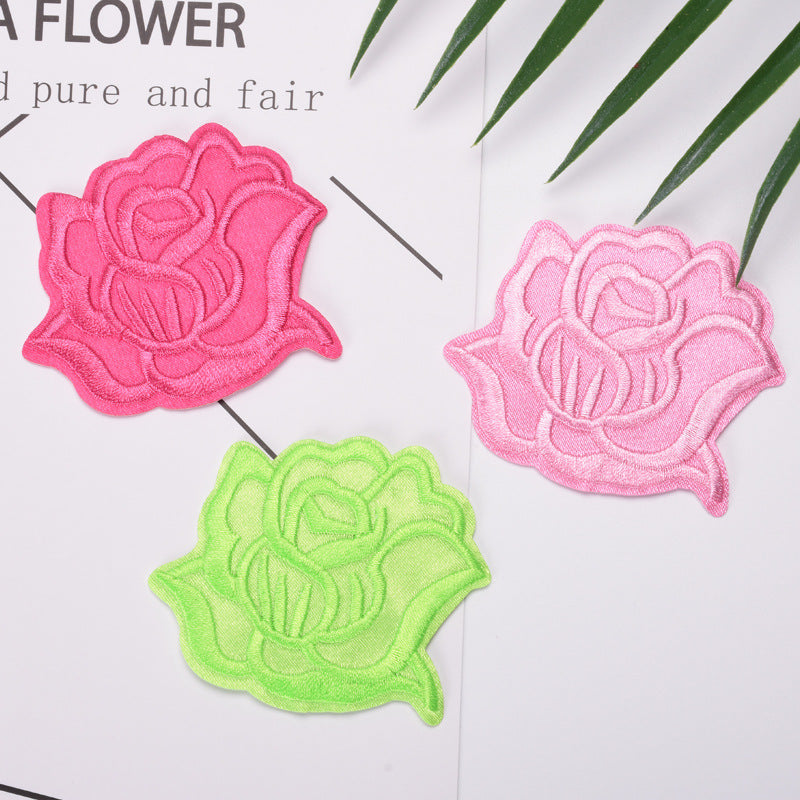 Wholesale Embroidered Satin Patches Sew On Iron On Repair Patch For Clothing And Home Decor