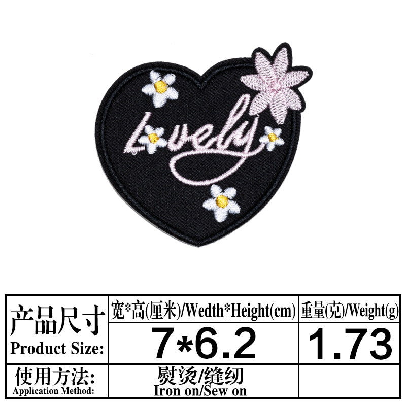 Wholesale Modern Butterfly Embroidered Patch With Heart Design Fashion Clothing Accessory For Coats Craft Supply For Boutique Resale