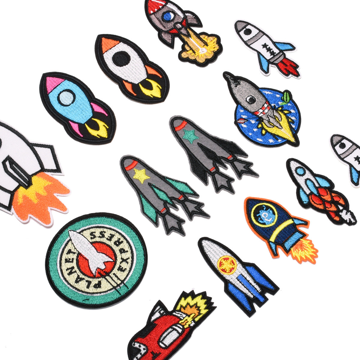 Wholesale Felt Cloth Rocket Embroidered Patches Combo Set For Clothing Shoes Hats Bags Trendy Craft Supply