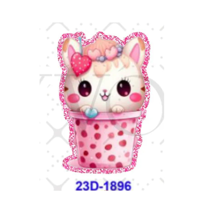 Wholesale 5 Pcs /10 Pcs /20 Pcs  Cute Cartoon Acrylic Flatbacks (Bow/Butterfly/Animal) for DIY Badge Reels & Phone Stands