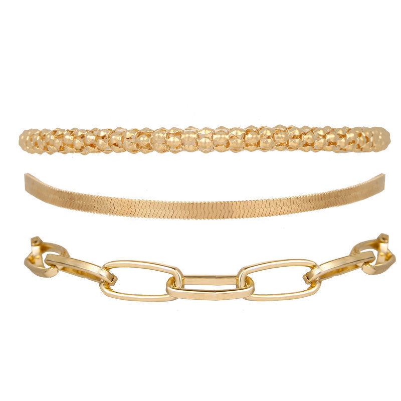 Wholesale Multi-layer vintage metal bracelet snake bone chain