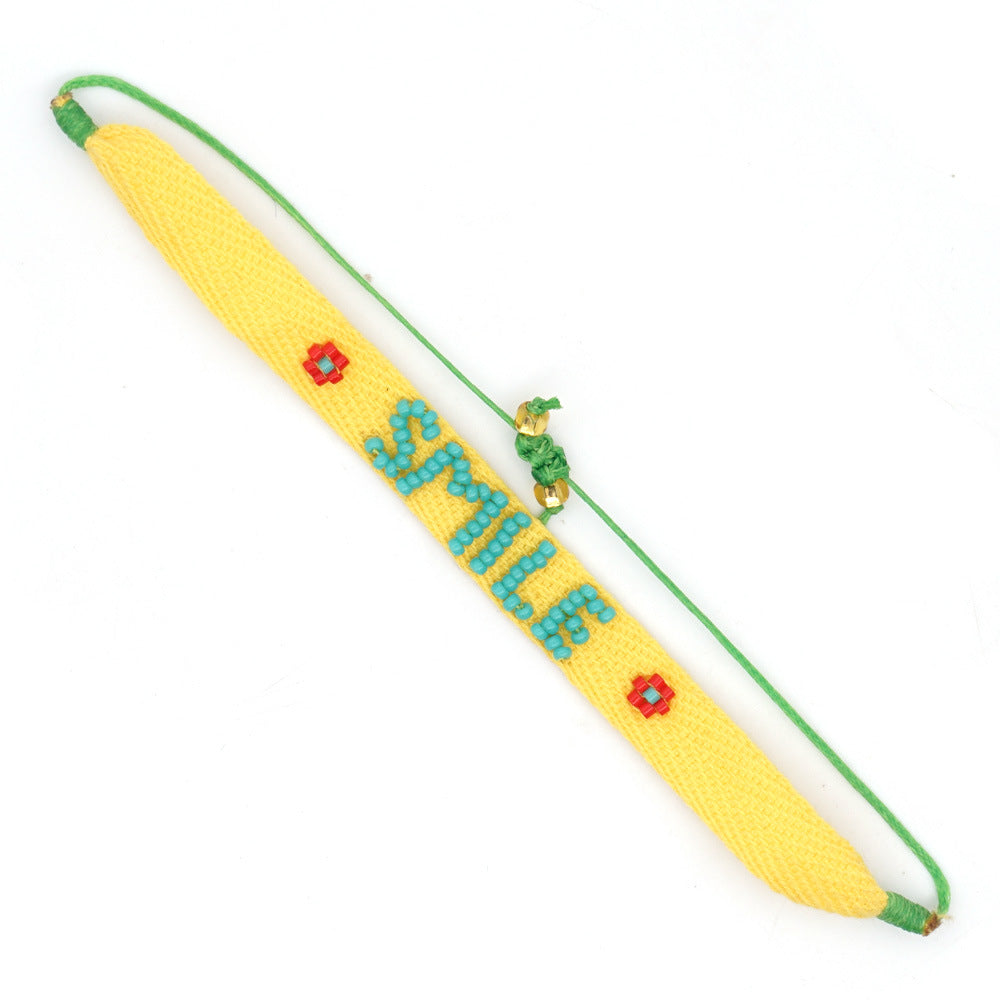 Wholesale Webbing MGB Rice Beads Handwoven Bracelet