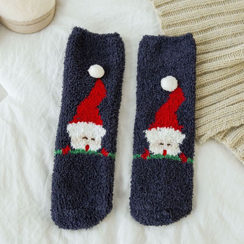Wholesale Christmas Socks with Plush and Thick Sleep Socks