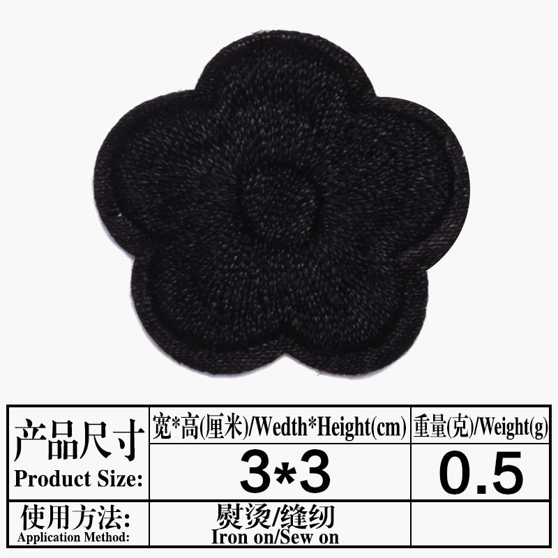 Wholesale Small Plum Blossom Embroidered Cloth Patch DIY Repair Accessory For Clothing Bags Tablecloths