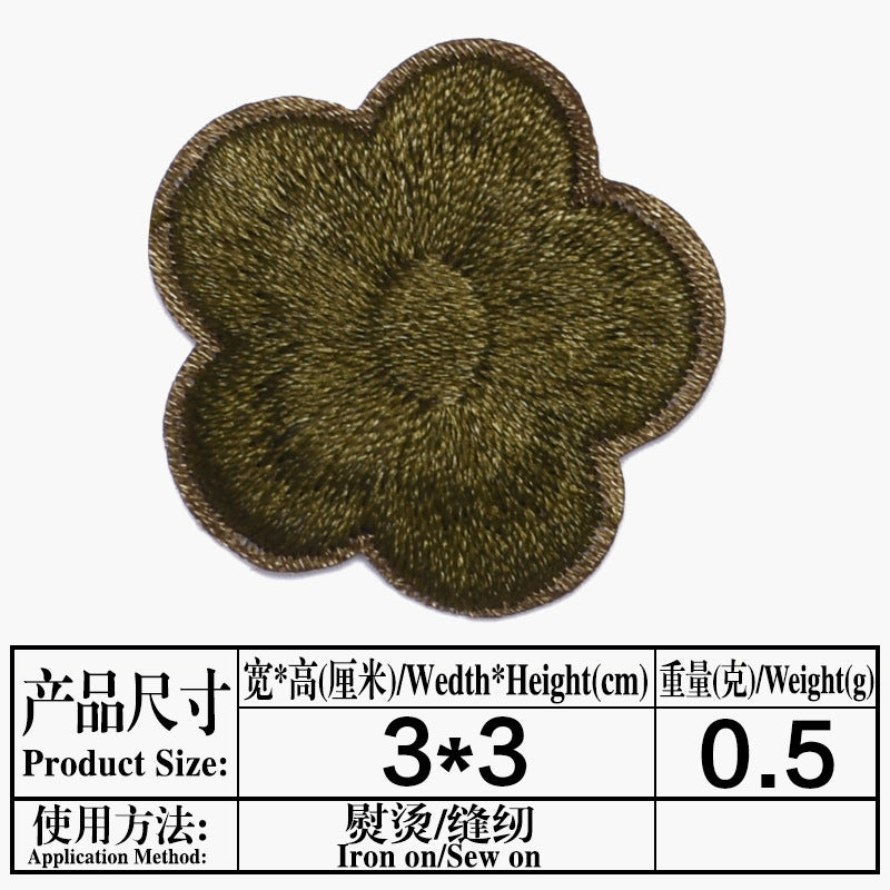 Wholesale Small Plum Blossom Embroidered Cloth Patch DIY Repair Accessory For Clothing Bags Tablecloths