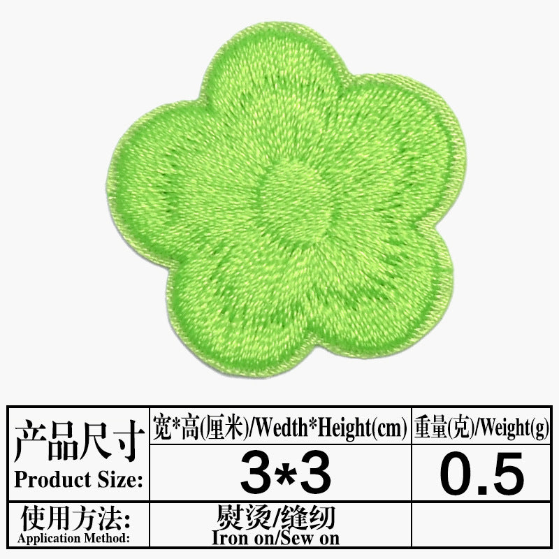 Wholesale Small Plum Blossom Embroidered Cloth Patch DIY Repair Accessory For Clothing Bags Tablecloths