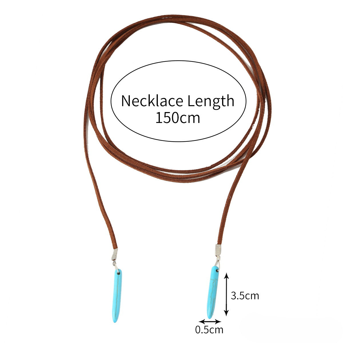 Wholesale Turquoise Pendant Vintage Leather Necklace