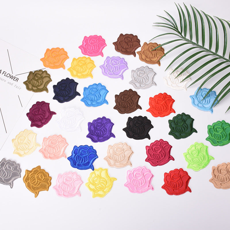Wholesale Embroidered Satin Patches Sew On Iron On Repair Patch For Clothing And Home Decor