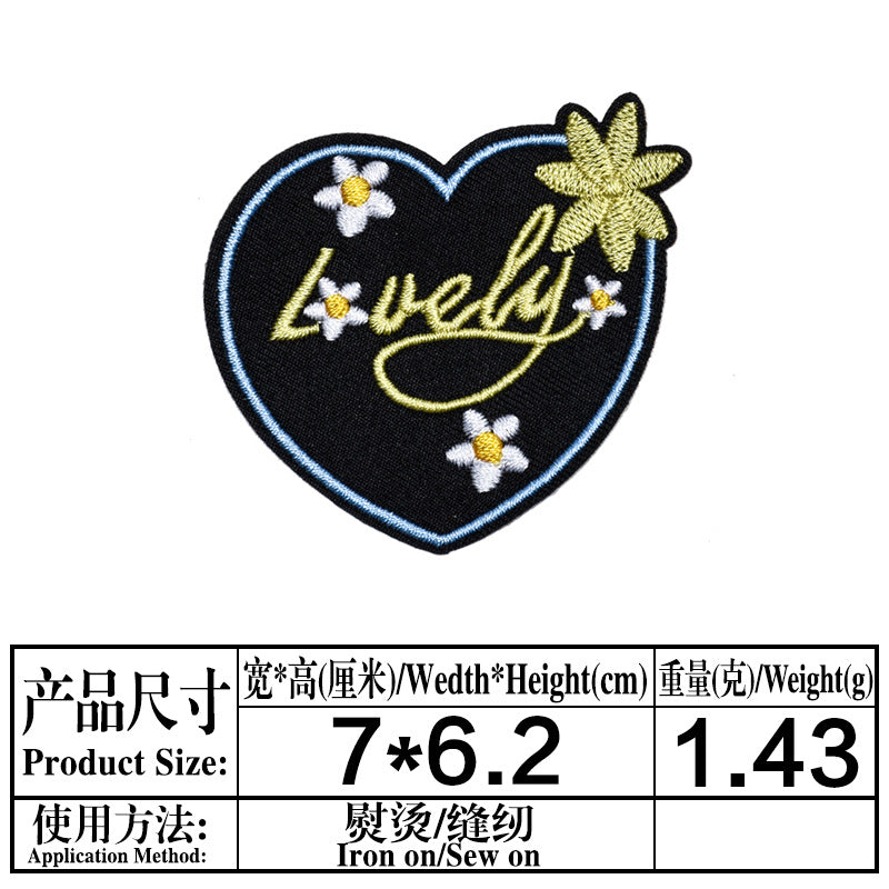 Wholesale Modern Butterfly Embroidered Patch With Heart Design Fashion Clothing Accessory For Coats Craft Supply For Boutique Resale