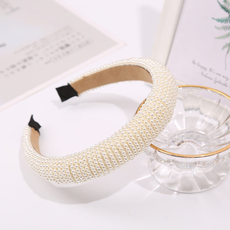 Wholesale Pearl headband crown baroque princess crystal headband