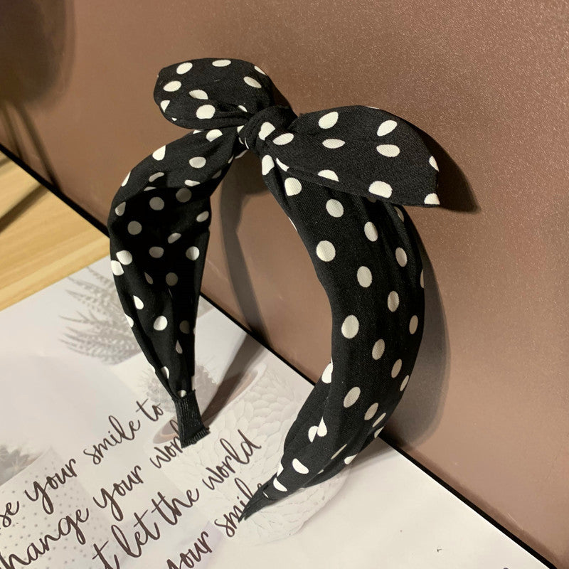 Wholesale Bow Knot Rabbit Ear Wide Fabric Headband