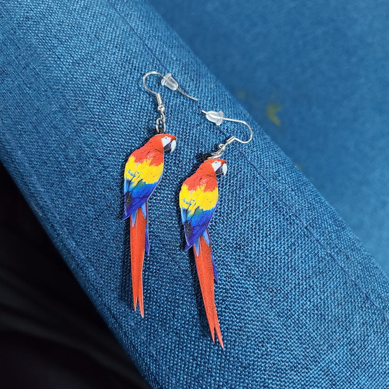 Wholesale Acrylic Hummingbird Pigeon Eagle Owl Parrot Earrings