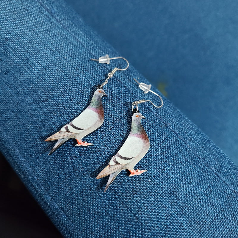 Wholesale Acrylic Hummingbird Pigeon Eagle Owl Parrot Earrings