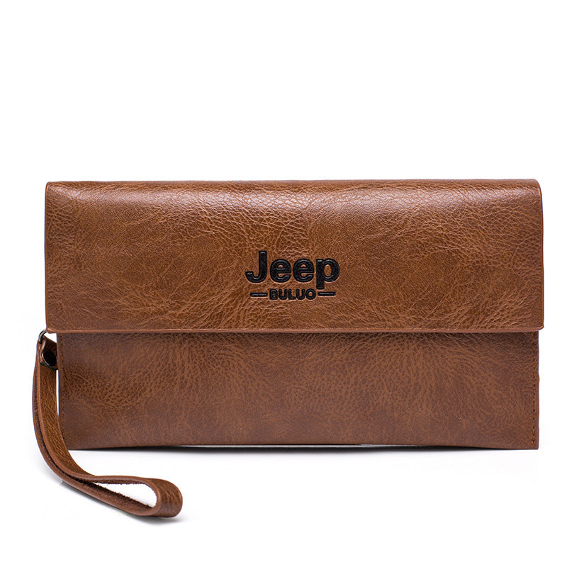 Wholesale Business Textured Envelope Soft Leather Wallet