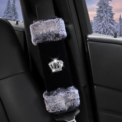 Wholesale Crown Plush Seat Belt Shoulder Cover