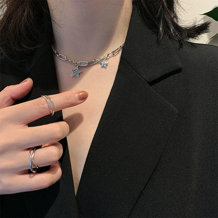 Wholesale 925 sterling silver necklace elephant hip hop lucky bean retro sweater clavicle chain