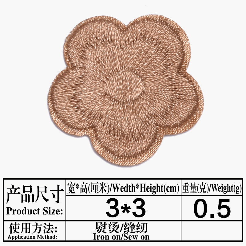 Wholesale Small Plum Blossom Embroidered Cloth Patch DIY Repair Accessory For Clothing Bags Tablecloths