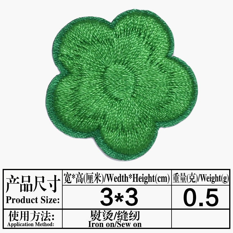 Wholesale Small Plum Blossom Embroidered Cloth Patch DIY Repair Accessory For Clothing Bags Tablecloths