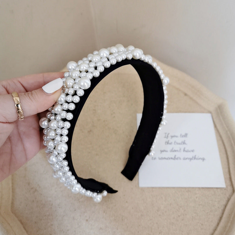 Wholesale Pearl headband crown baroque princess crystal headband