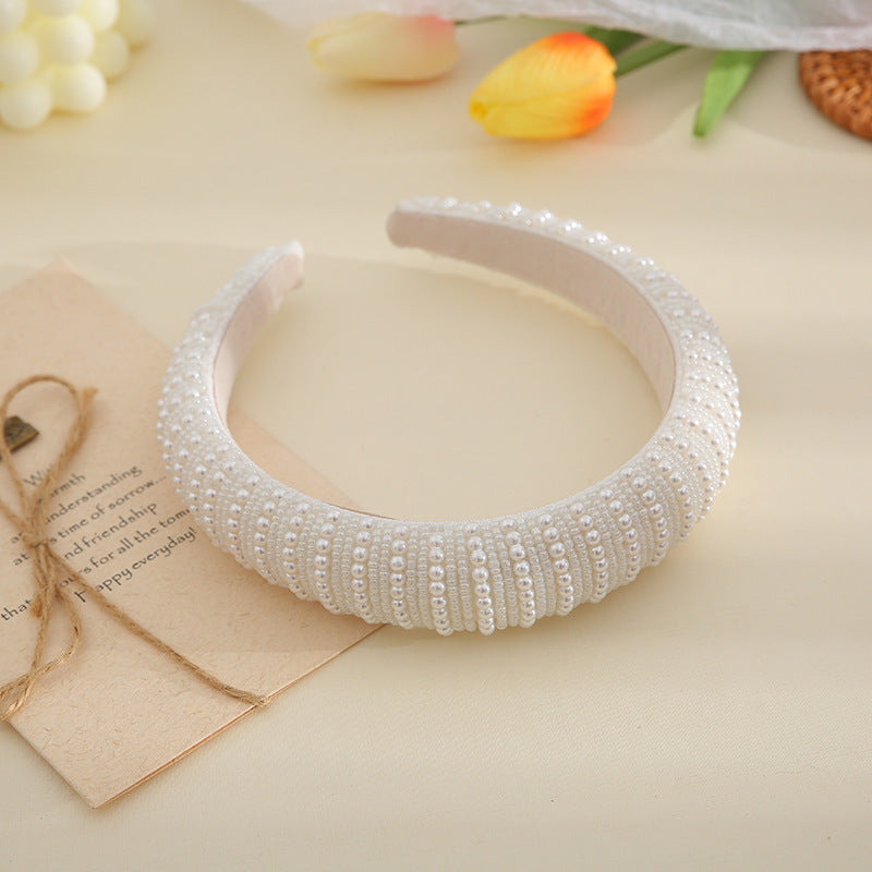 Wholesale Pearl headband crown baroque princess crystal headband