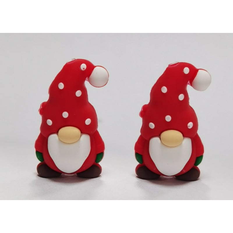 Wholesale 10pcs 3D Cartoon Cute Santa DIY Ballpoint Pen Silicone Beads