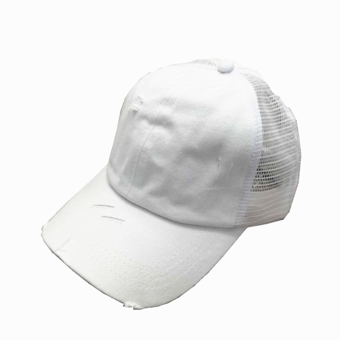 Wholesale Summer, spring and autumn light board old outdoor sunscreen grid washed ponytail baseball cap